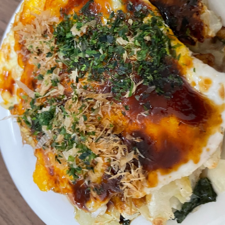たまご後乗せお好み焼き
